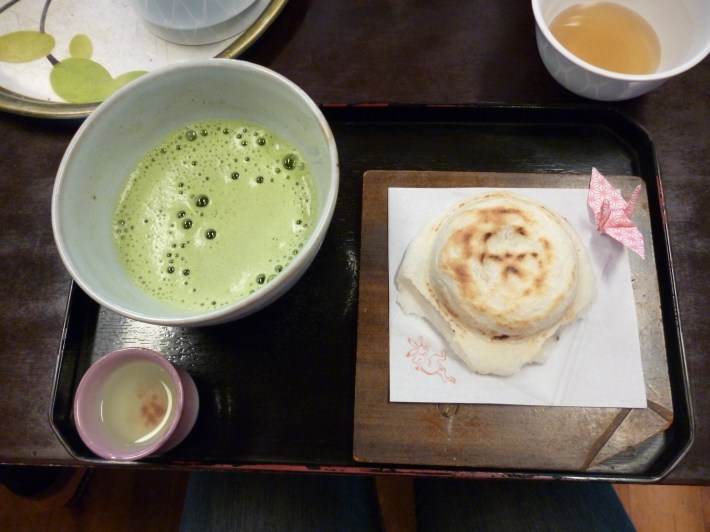 Umegaimochi y matcha