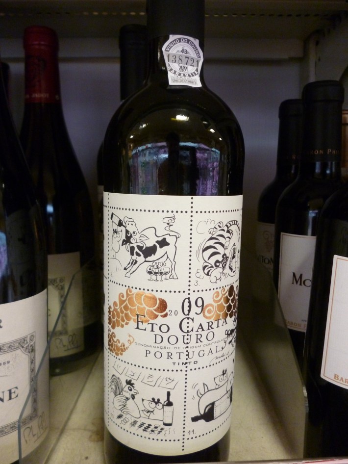 Botella de vino portugués