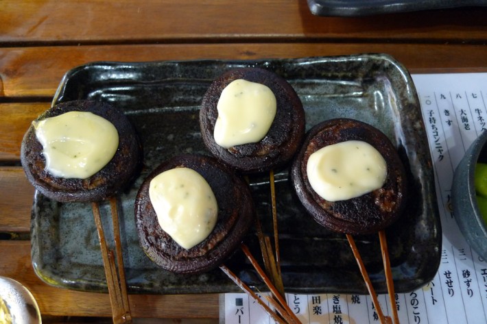 Shiitake relleno de carne